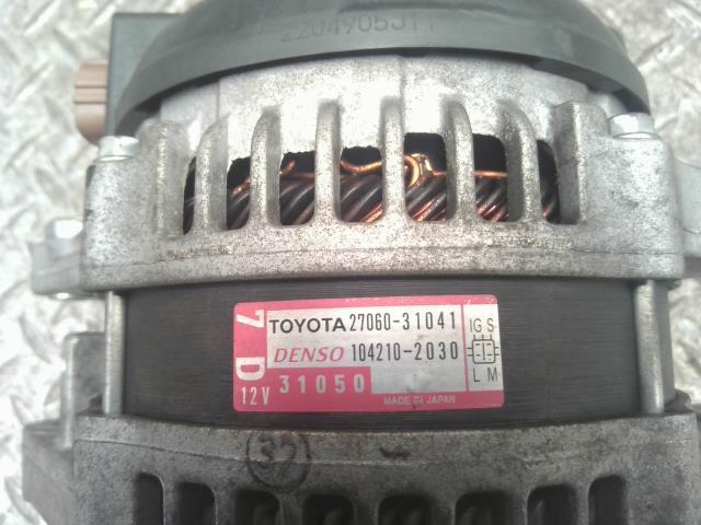 オルタネーター 27060-31041 マークX オルタネーター27060-31041 管理番号(17321-5369) オルタネーター⁄104210-4070⁄27060-31040---電装品 マークX DBA-GRX120 オルタネーター 27060-31041