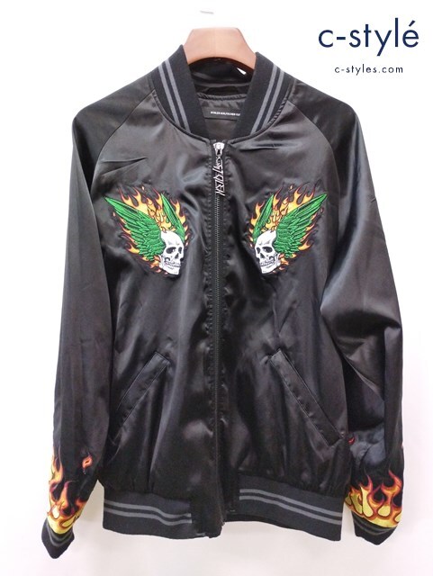 A750 [人気] Stolen Girlfriends Club Broken Dreams Embroidered Bomber Jacket ボンバージャケット M ブラック | N★