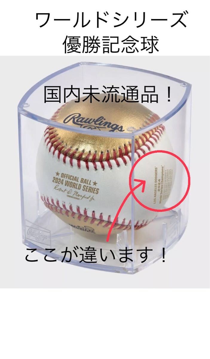 優勝記念ボール 限定 2024 ワールドシリーズ 記念球 ゴールドver ドジャース vs ヤンキース 大谷 由伸 MVP 祝