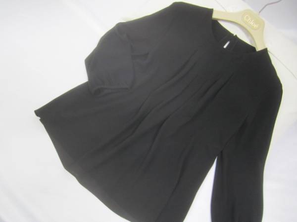 新品 20520円 ラピーヌ FORMAL ♪ブラウス9号 黒 ★シフォン