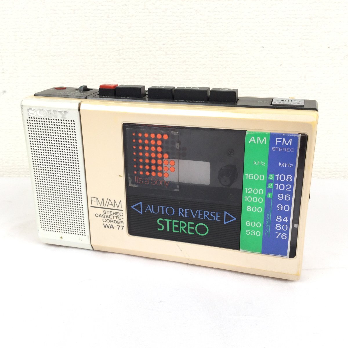 1312【ジャンク】 SONY ソニー WA-77 ラジオカセット FM/AMラジオ