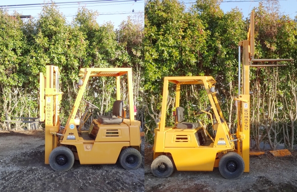 希少 ローマスト コマツ FG10-12 フォークリフト 1t 屋内作業に