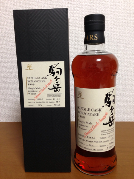 ★信州マルス蒸留所 シングルカスク駒ヶ岳 1988 750ml ★