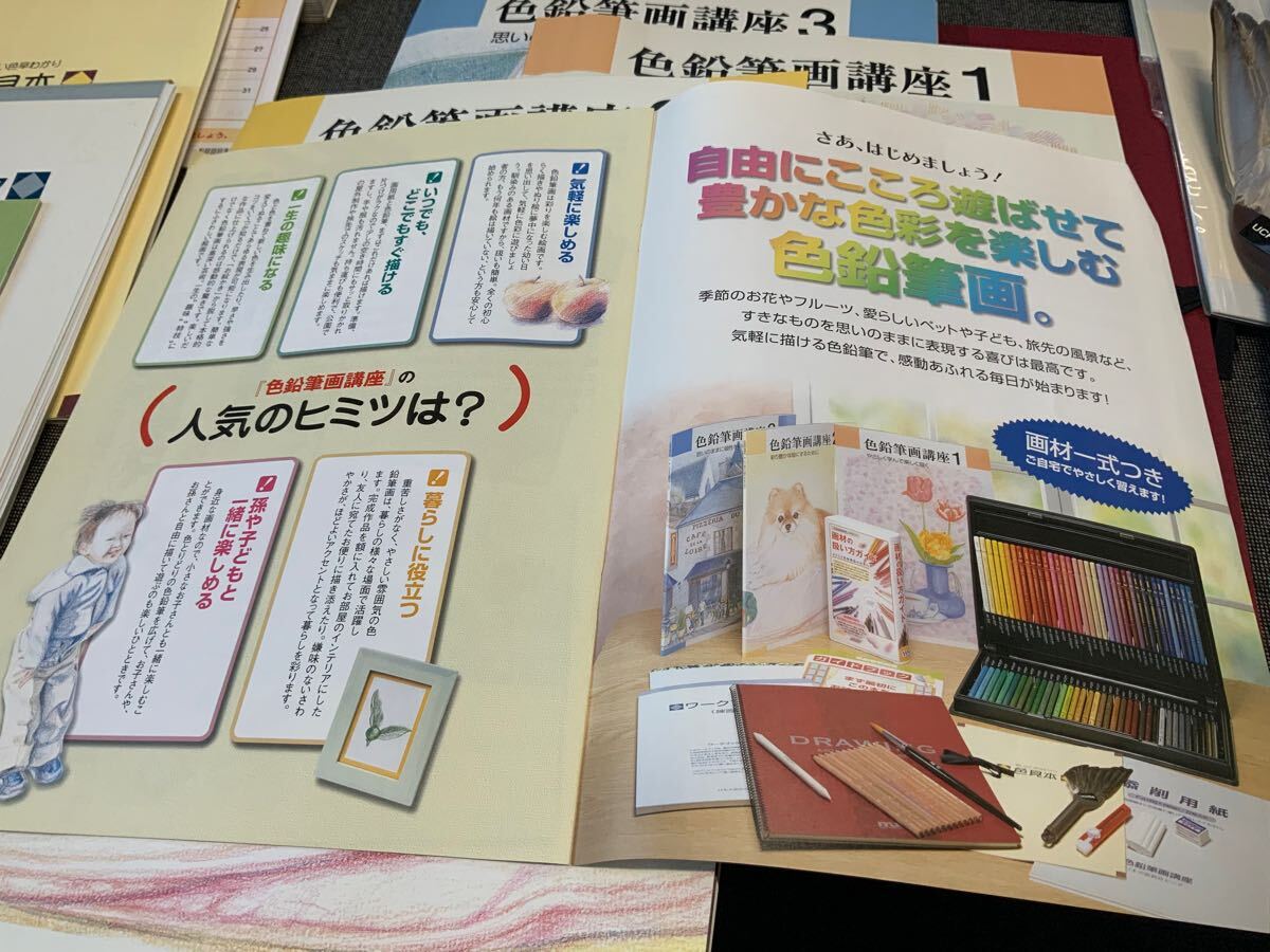 R19d3 色鉛筆画 教材一式 ユーキャン での購入品 (欠品あり: 水彩