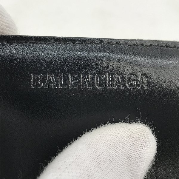 BALENCIAGA/バレンシアガ ラウンドジップ レザー ロングウォレット 長