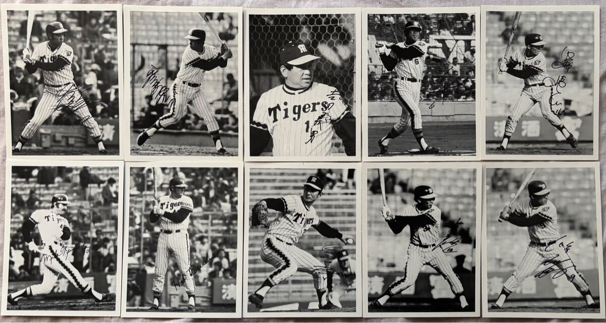 阪神タイガース 1976年（昭和51年） サイン入りブロマイド 10枚セット
