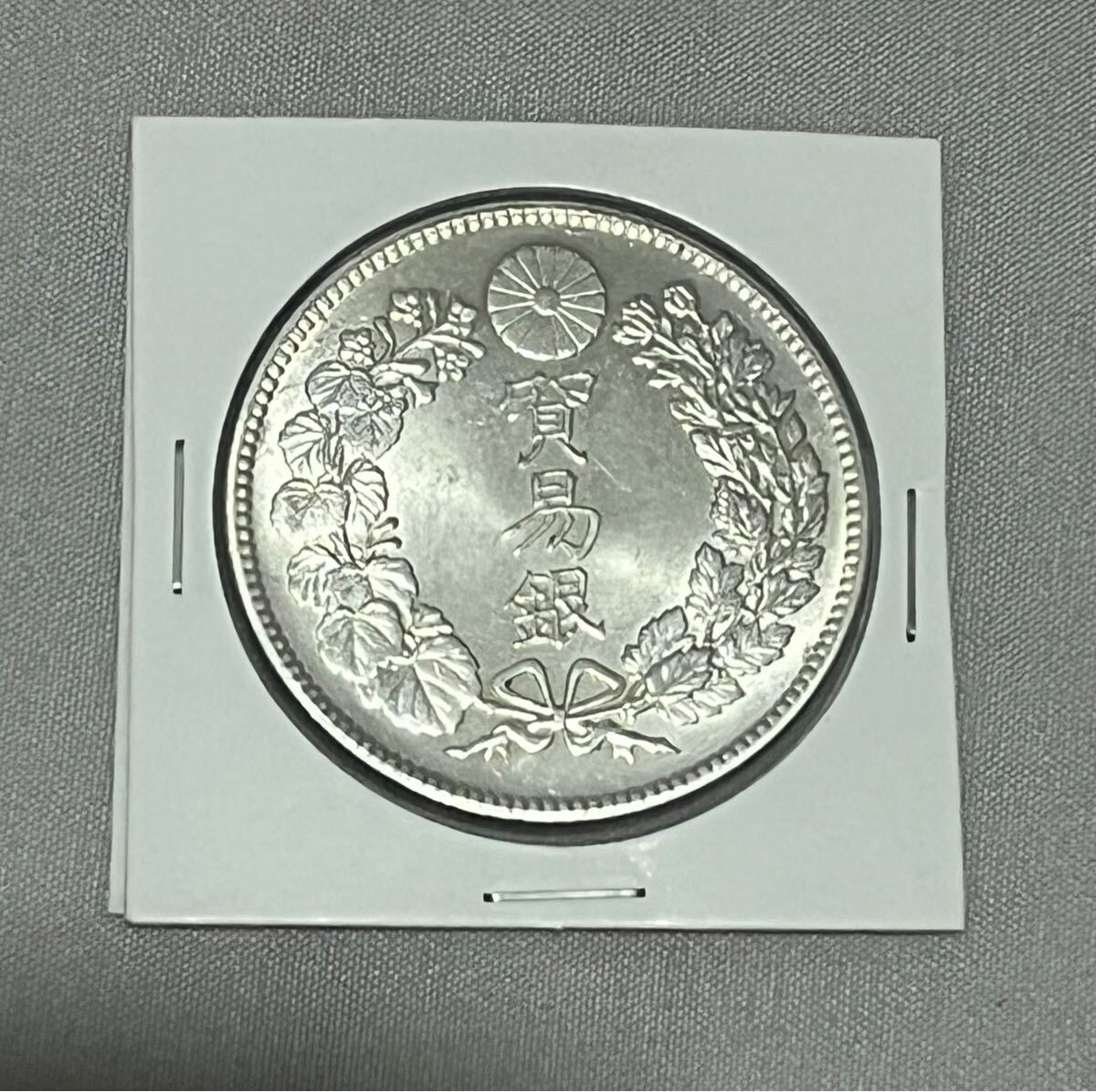 日本古銭 貿易銀 明治十年 明治10年 丸雲 古銭 コレクション古銭 貨幣 