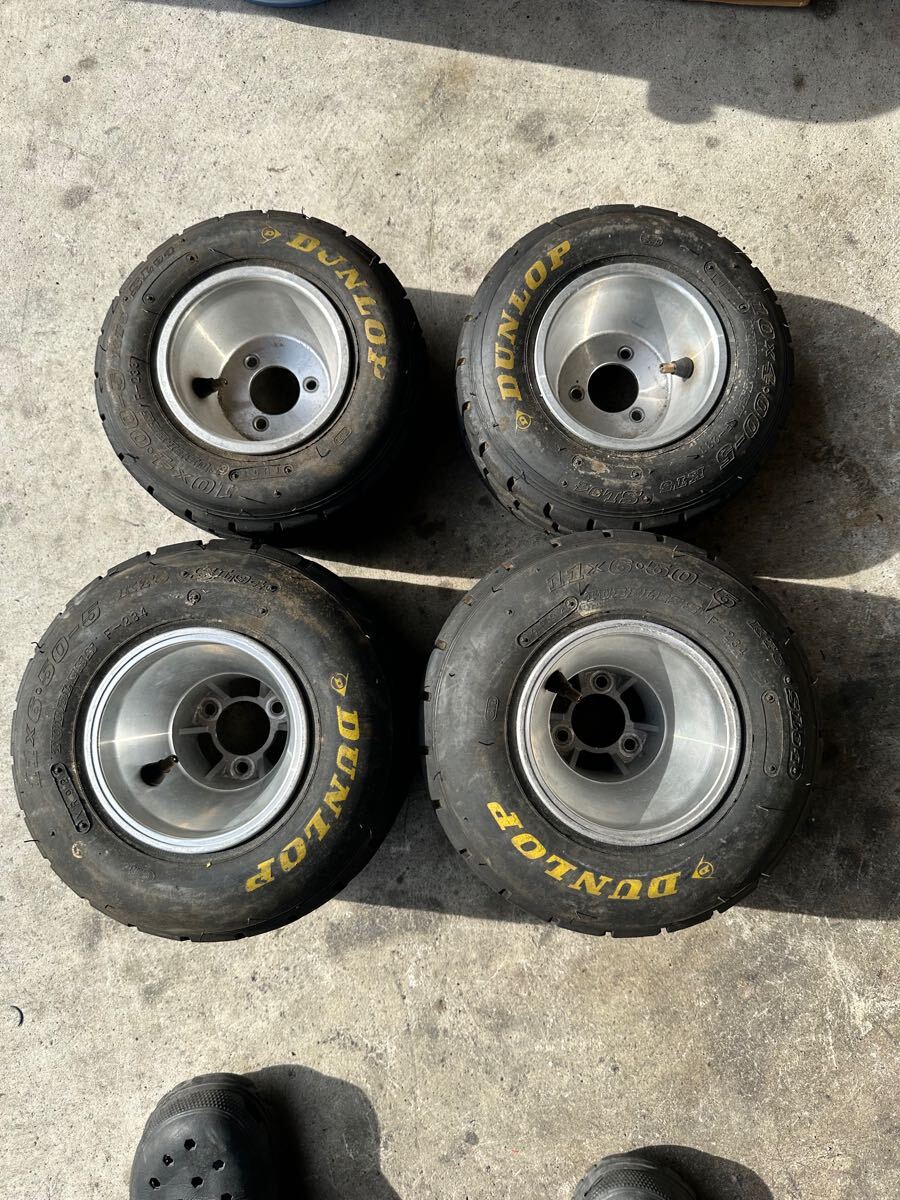 車 レーシングカート用レインタイヤホイールセット