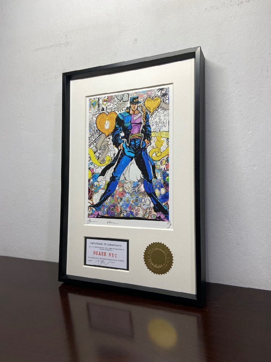 ジョジョの奇妙な冒険　death nyc DEATH NYC 額付き 世界限定100枚 ポップアート 荒木飛呂彦 ジョジョの