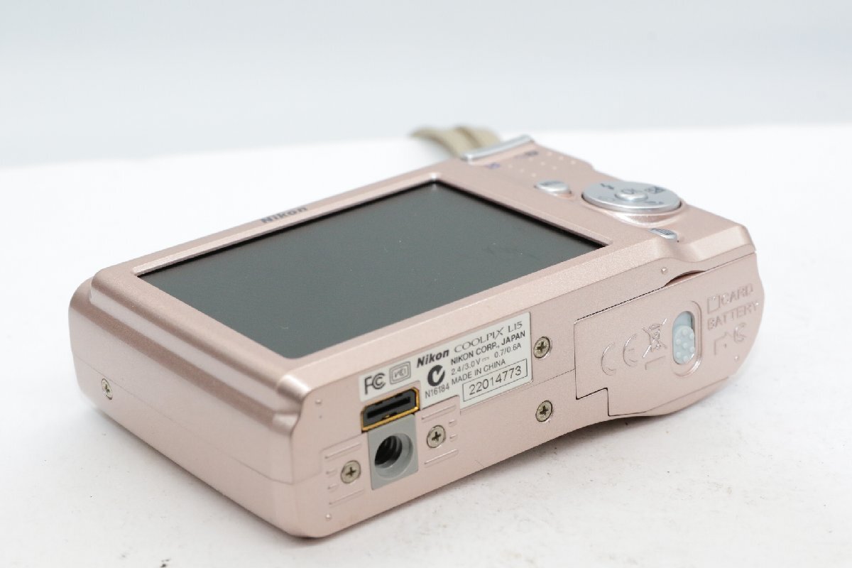 動作確認済Nikon ニコンCOOLPIX L15 ピンクシルバー 単三電池