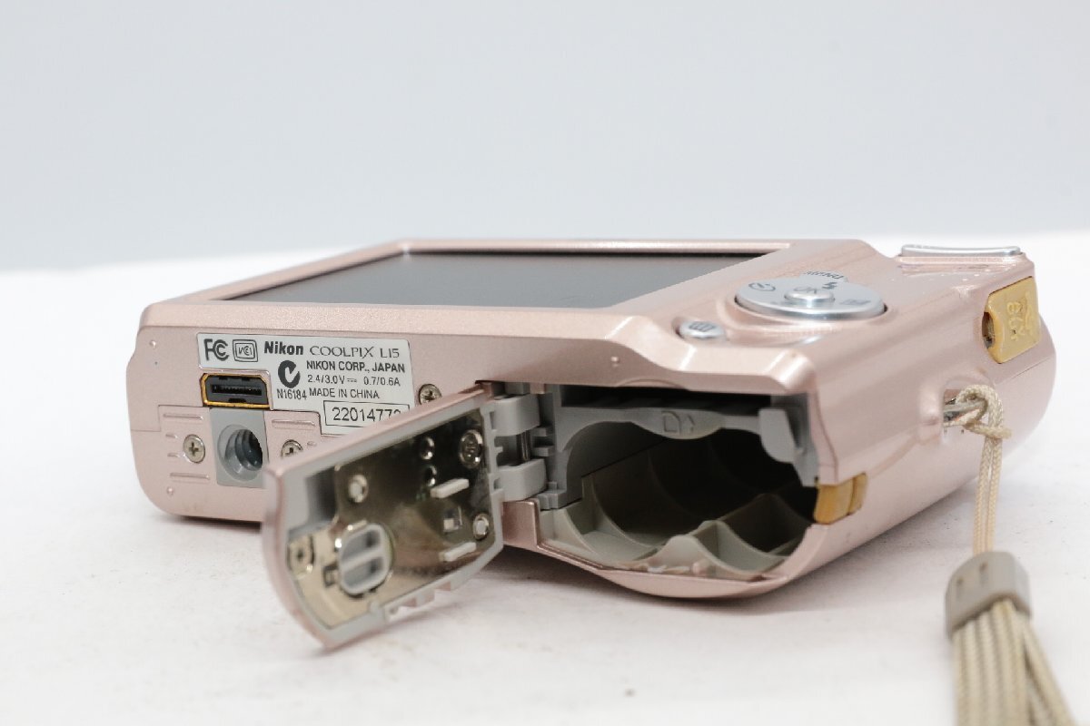 動作確認済Nikon ニコンCOOLPIX L15 ピンクシルバー 単三電池