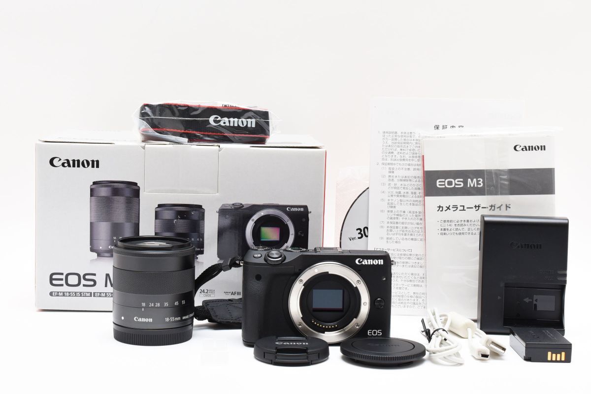 M3 EOS Canon ミラーレス一眼カメラ Mirrorless : (White) IS Kit Lens 