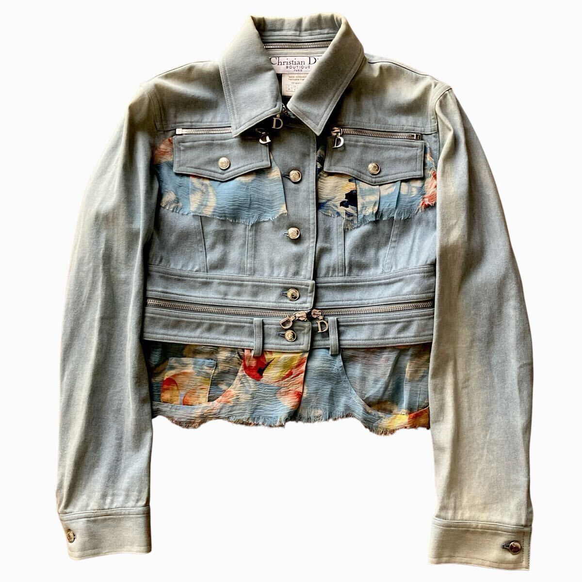 00s Christian Dior John Galliano cropped denim jacket クリスチャン 