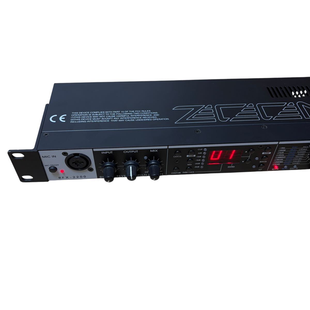 ZOOM RFX-2200 デジタルリバーブ マルチエフェクト ズーム 音響機器 PA