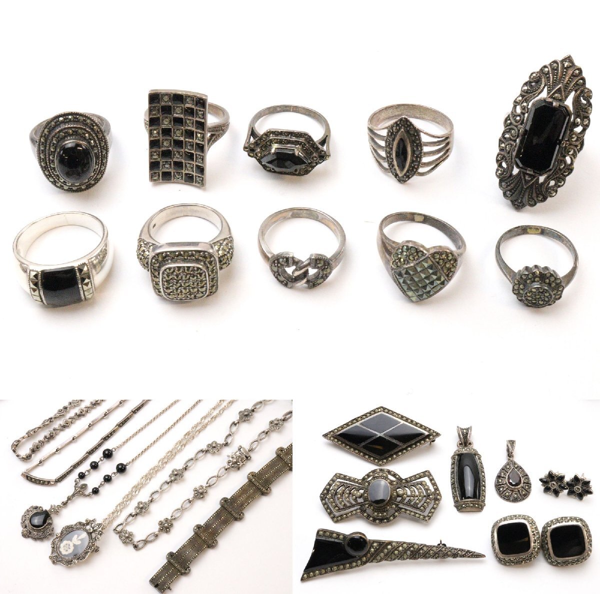 W578 アクセサリー まとめて 50点以上 SILVER刻印含む 現状品 おたからや◇シルバー/925等刻印有 マーカサイトアクセサリーおまとめ