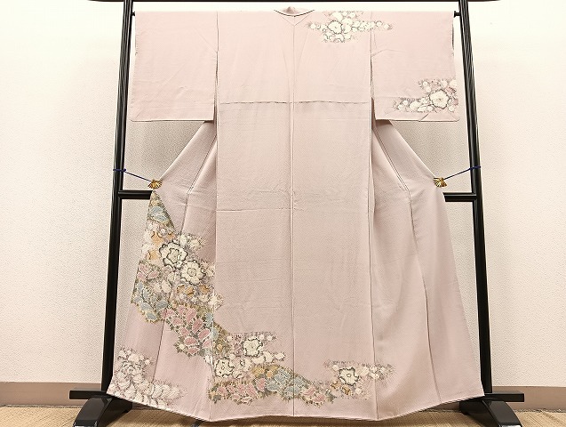 平和屋着物□訪問着 辻が花 手描き 絞り 暈し染め 逸品 BAAK8350hv