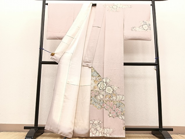 平和屋着物□訪問着 辻が花 手描き 絞り 暈し染め 逸品 BAAK8350hv