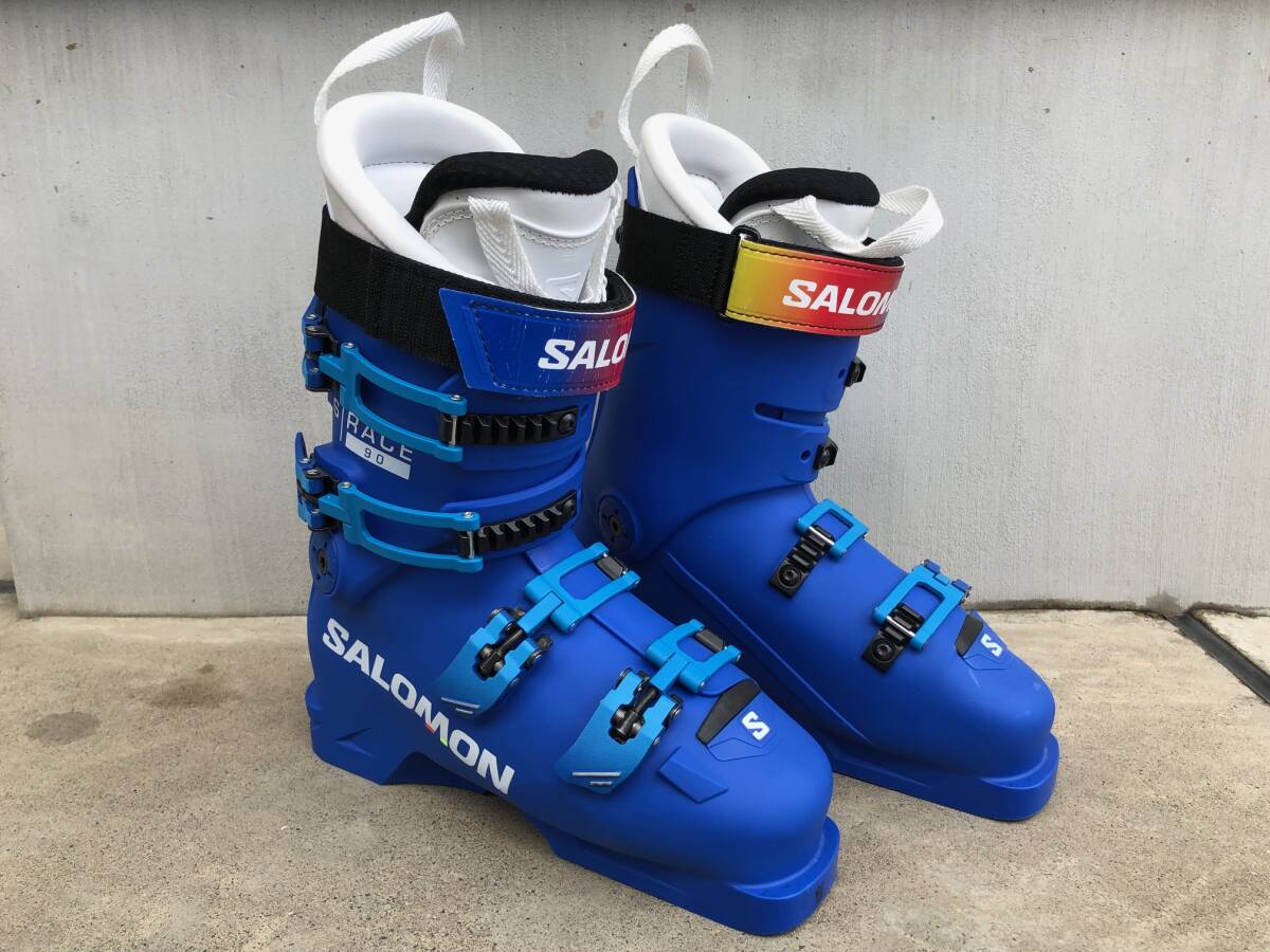 SALOMONブーツ SALOMON サロモン スキーブーツ 銀/赤 25～25.5cm 男性用 良品