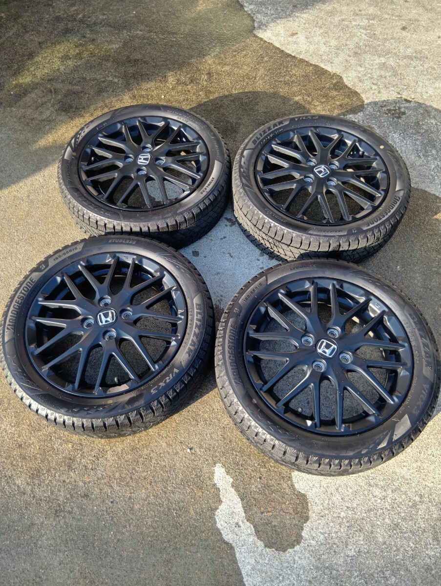  N-ONE RS純正アルミ スタッドレス ブリヂストン ブリザック VRX3 2021年製 165/55R15(スタッドレスタイヤ)｜売買されたオークション情報、yahooの商品情報をアーカイブ公開 - オークファン 5穴