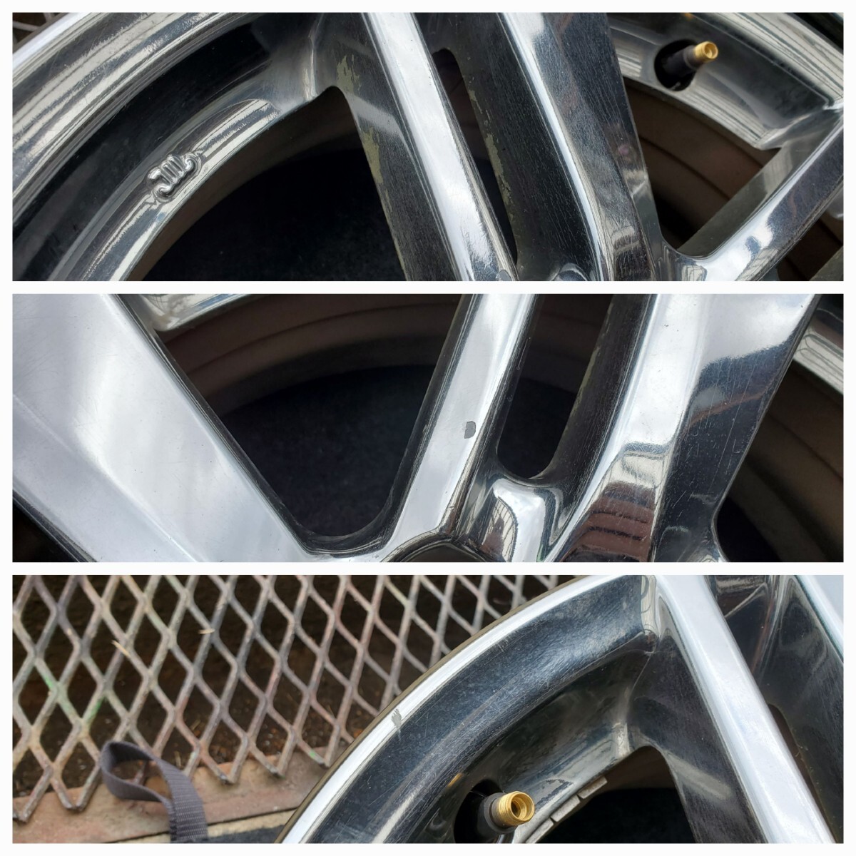 日産　オーテック　15インチ　PCD100　4H　5.5J　+40　アルミホイール4本　メッキ AUTECH PCD100 15インチ 日産E12ノート純正オーテック off+40 ノート純正ホイール