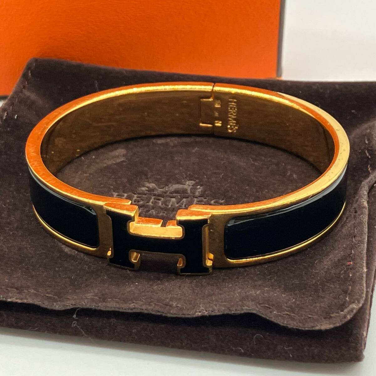 HERMES エルメス クリッククラック バングルブラスレット ゴールド 