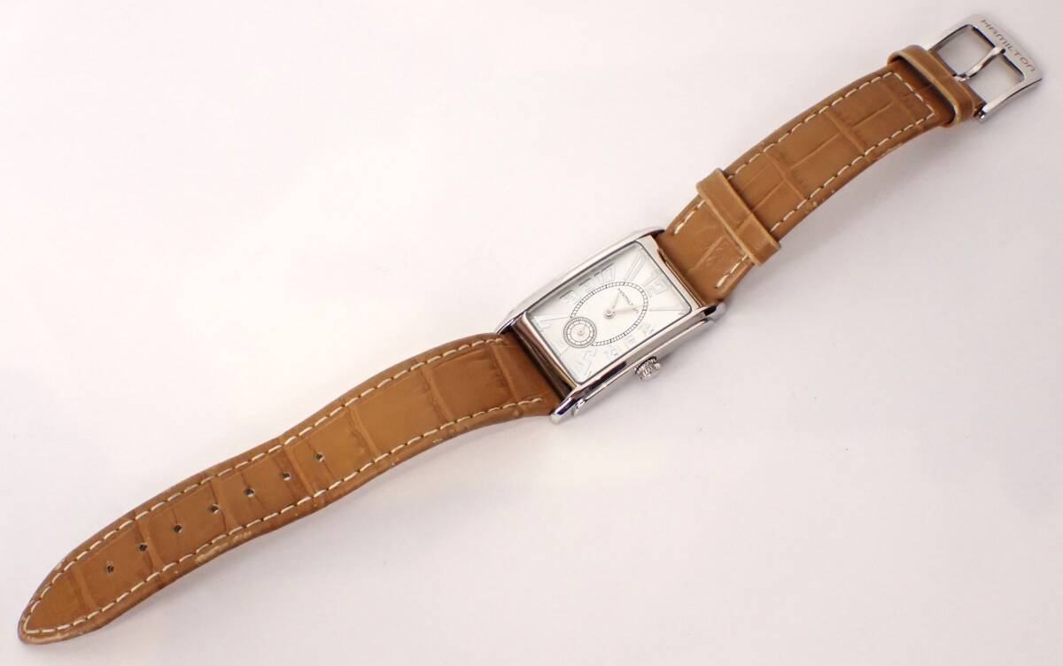 希少品！ HAMILTON ハミルトン H114110 スクエア シルバー 銀白