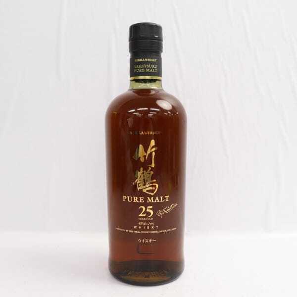 ウィスキーまとめ売り NIKKA（ニッカ）竹鶴 25年 ピュアモルト 43％ 700ml ※裏ラベル無