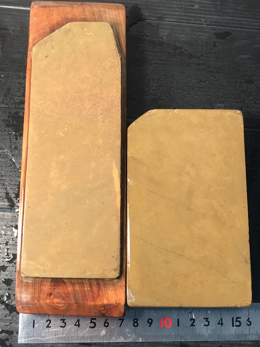 ☆理容 高級 天然砥石 京都 本山 正本山 2点セット 約 重さ 1122g (3)_6