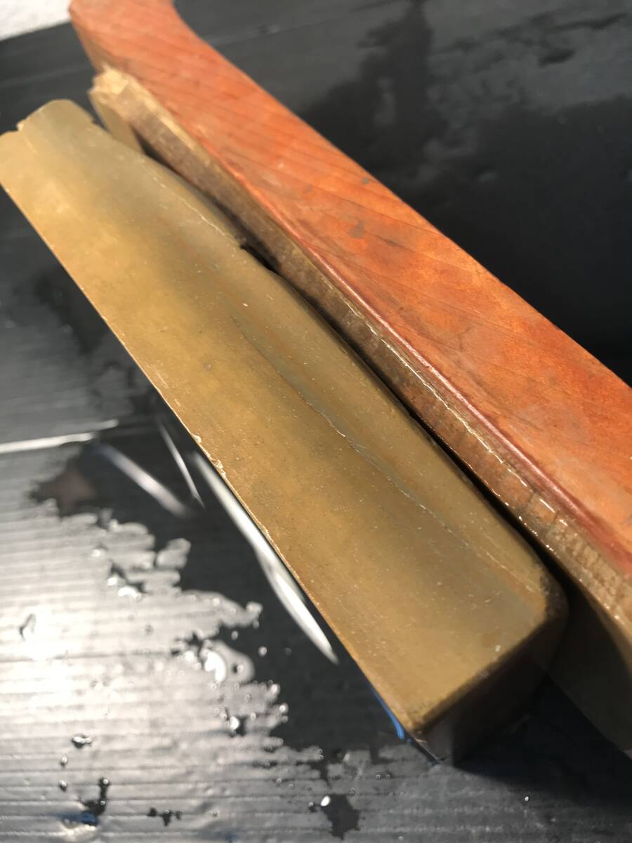 ☆理容 高級 天然砥石 京都 本山 正本山 2点セット 約 重さ 1122g (3)_9