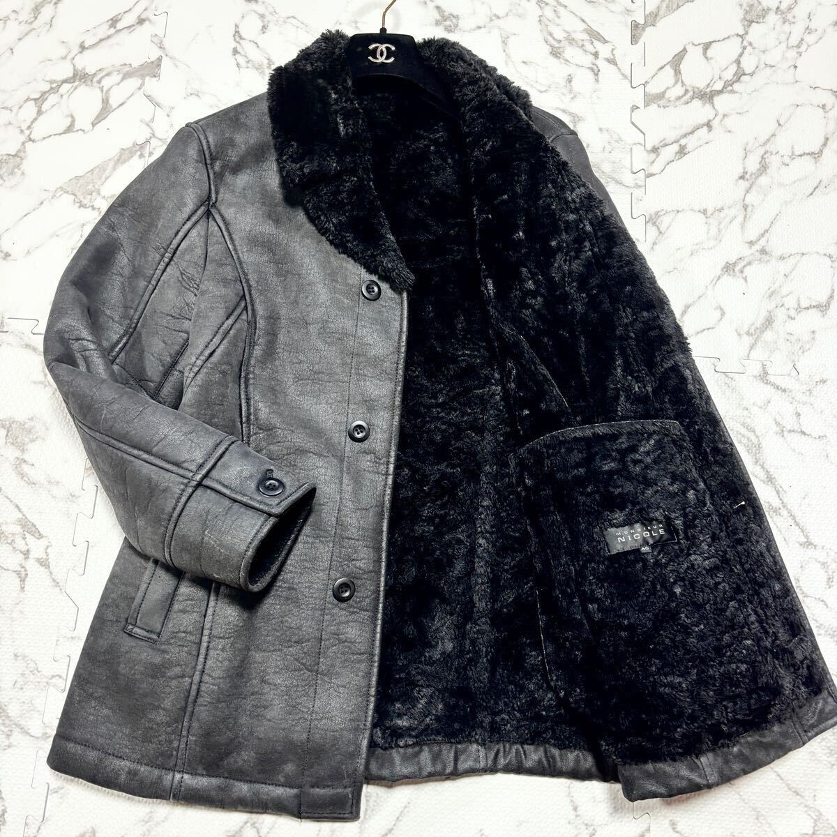 超極暖!!! MONSIEUR NICOLE ムッシュニコル ムートンコート アウター 