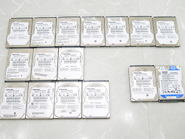 一時利用や部品取りに 2.5インチ9.5mm厚不良HDDまとめて★16台★
