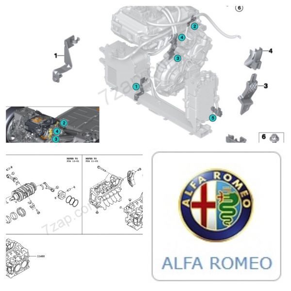 Diffuseur/lèvre Arrière Pour Alfa Romeo Mito, Giulietta, Brera, 4C, 159 - ABS Noir Brillant, 2 Pièces - 8