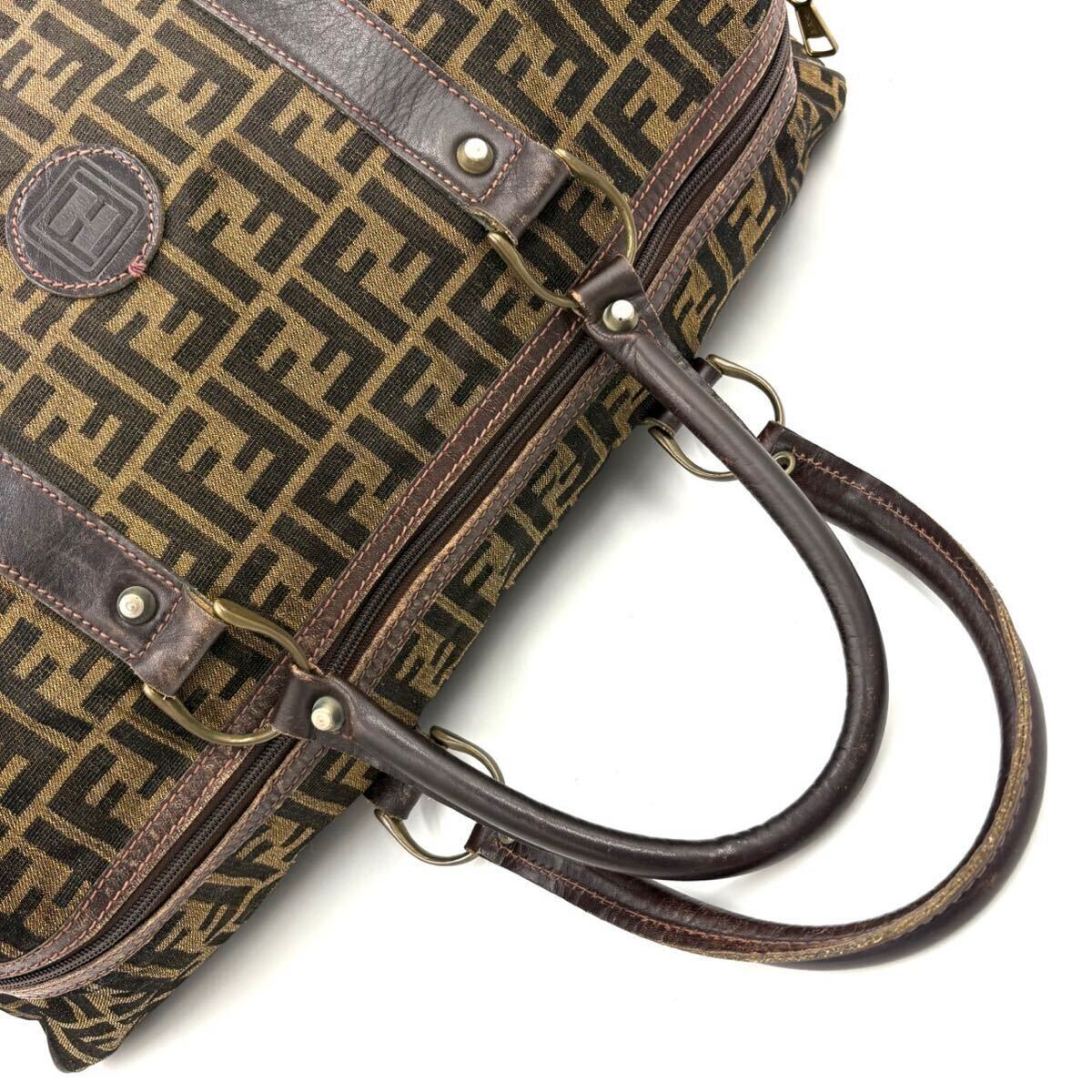 1円 【定番人気】 FENDI フェンディ ボストンバッグ ズッカ ビジネス