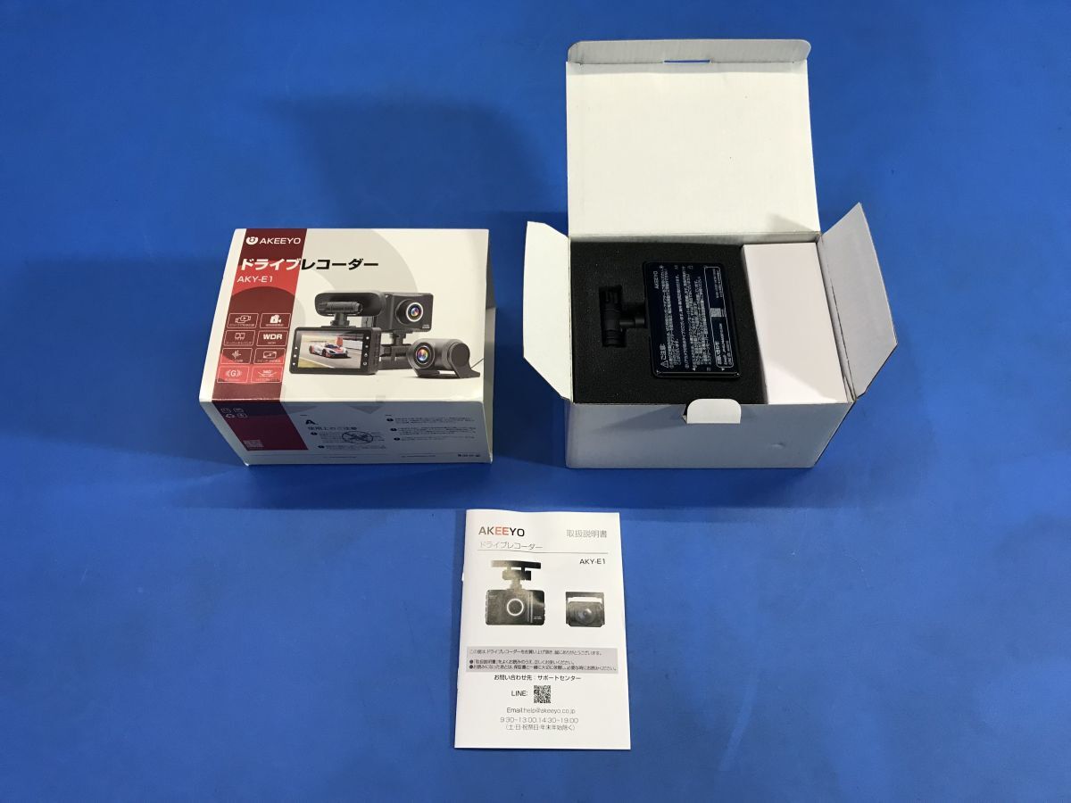 未使用【 AKEEYO 】前後同時記録可能ドライブレコーダー【 AKY-E1 】取説付き セーフティ カー用品 ドライブレコーダー 前後 60_1
