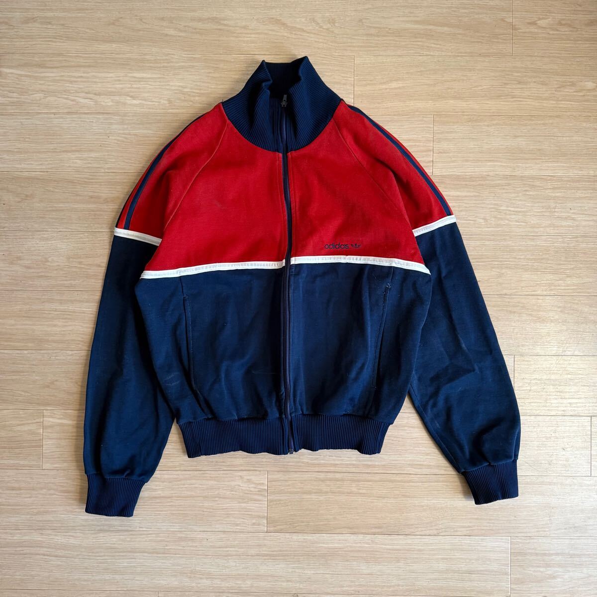 【希少】70s - 80s vintage adidas トラックジャケット アディダス トレフォイル ヴィンテージ ルーマニア製 ジャージ