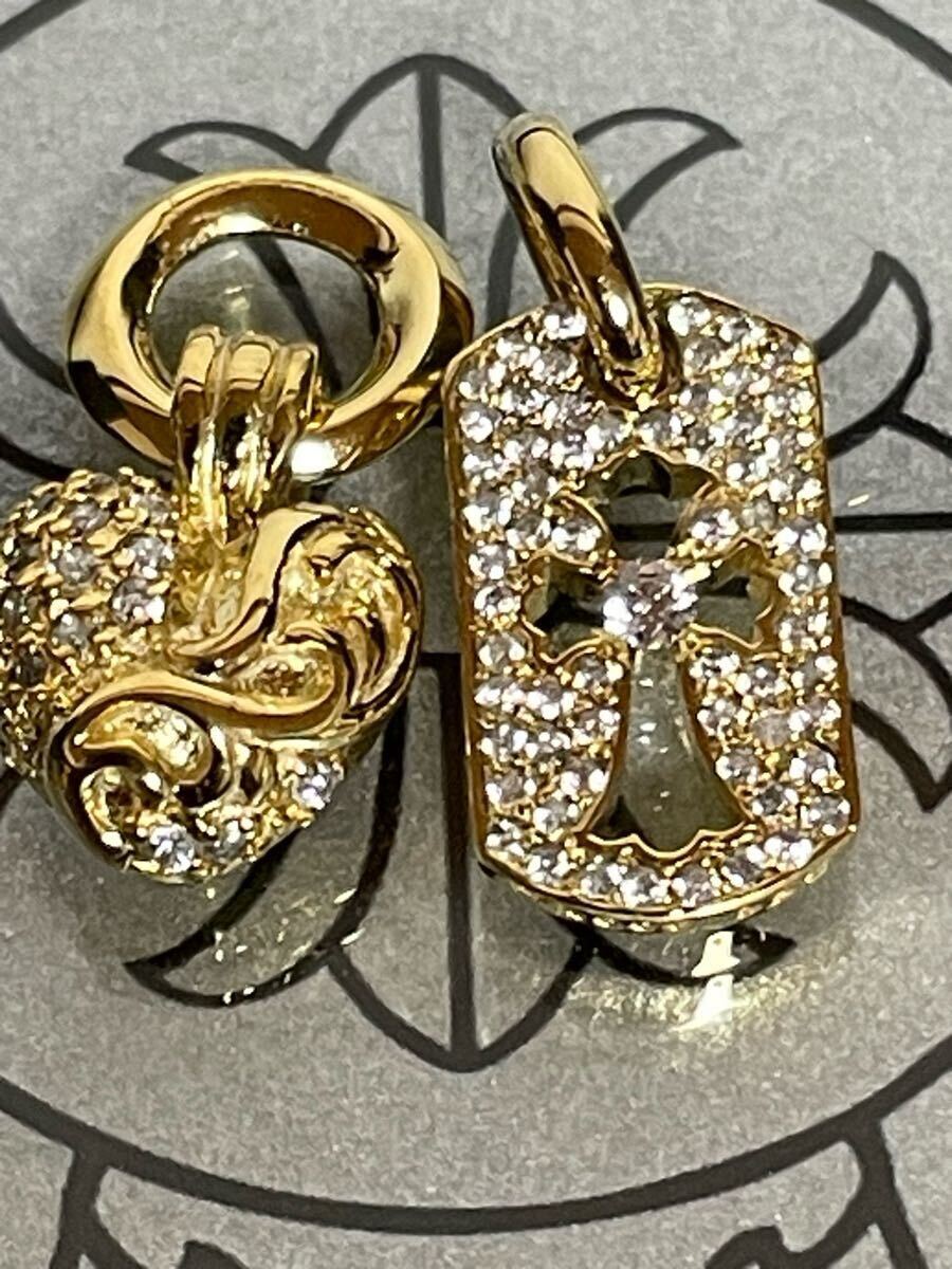 美品/クロムハーツ/Chrome hearts/CHハート＆ドッグタグ タイニー