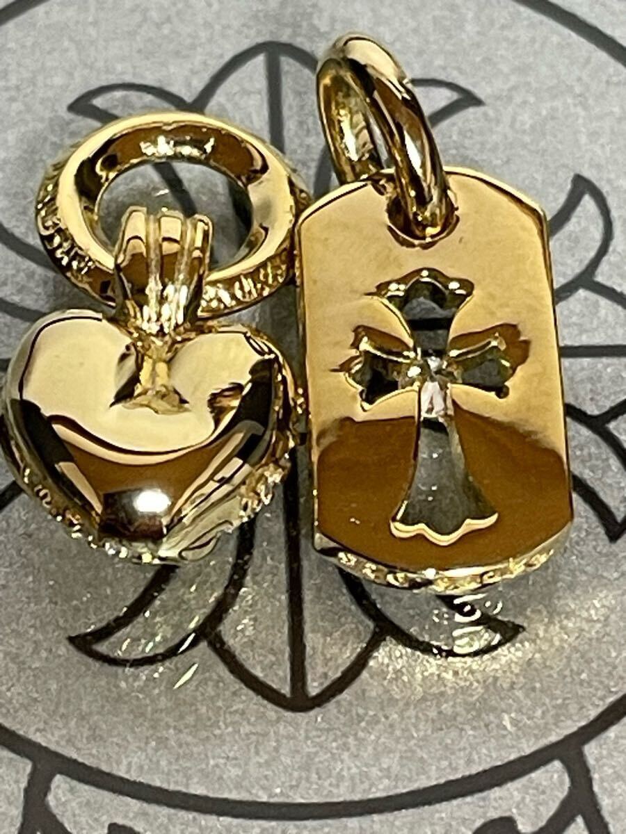 美品/クロムハーツ/Chrome hearts/CHハート＆ドッグタグ タイニー