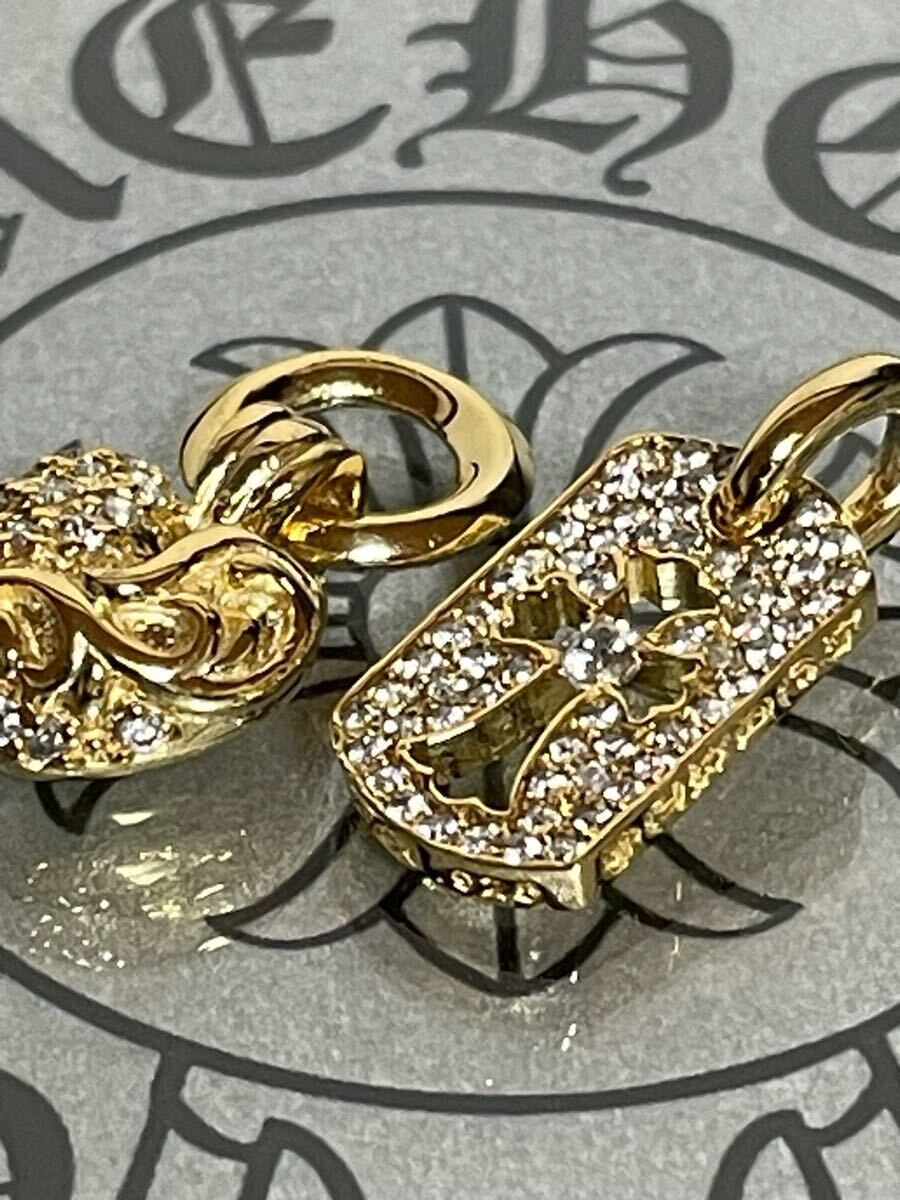 美品/クロムハーツ/Chrome hearts/CHハート＆ドッグタグ タイニー
