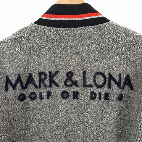マーク＆ロナ MARK&LONA DIALOGUE JACKET MLM-9D-AD20 ゴルフウェア 50 グレー メンズ &amp; MARK LONA Olson フード付 最新2025秋冬コレクション
