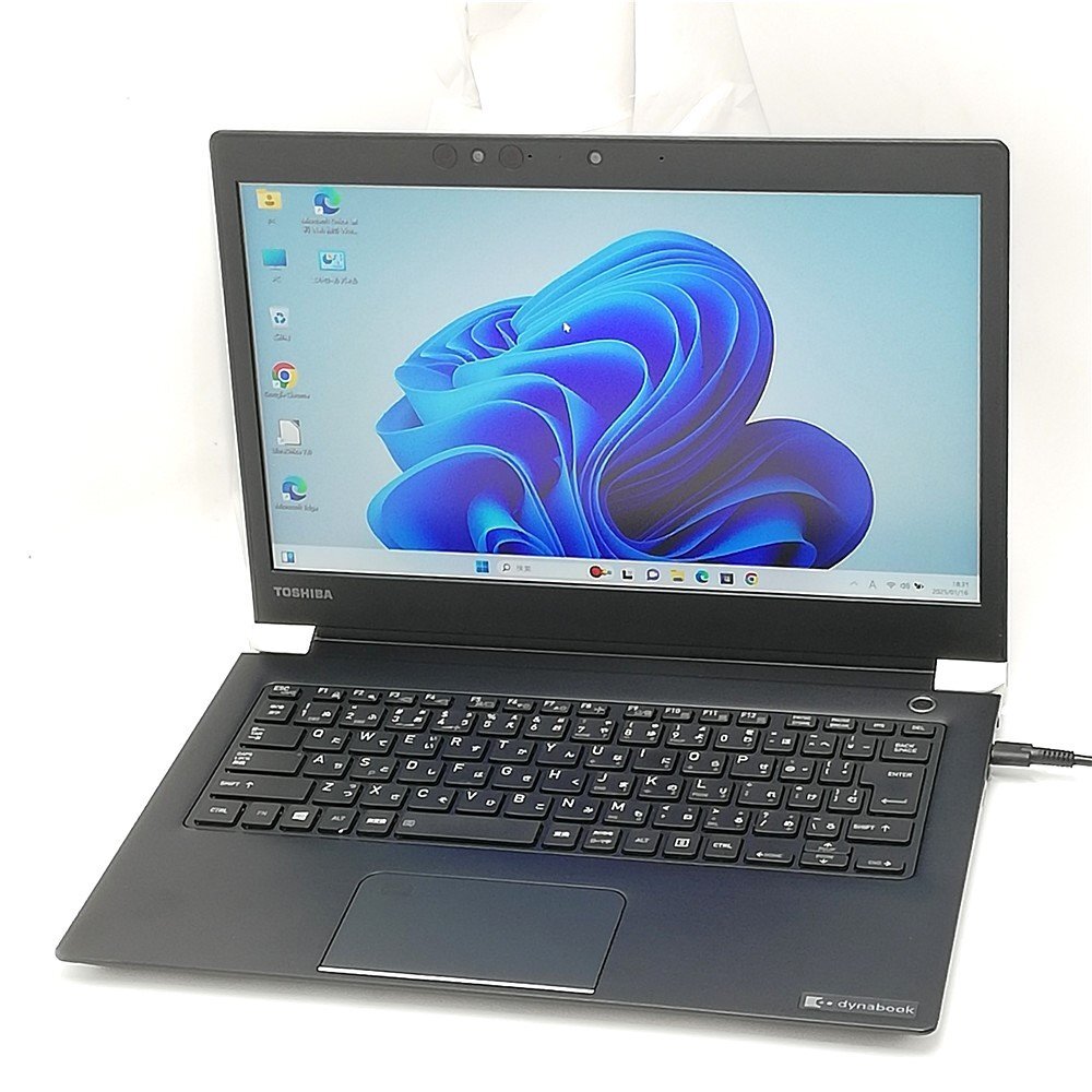 1円～ 高速SSD タッチ可 Windows11済 フルHD 13.3型 ノートパソコン 東芝 U63/J 中古美品 第8世代i5 16GB 無線 Bluetooth Webカメラ Office_2