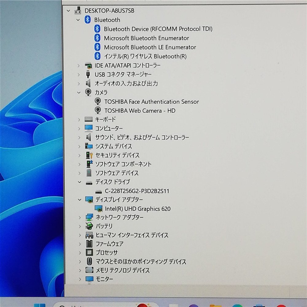 1円～ 高速SSD タッチ可 Windows11済 フルHD 13.3型 ノートパソコン 東芝 U63/J 中古美品 第8世代i5 16GB 無線 Bluetooth Webカメラ Office_4