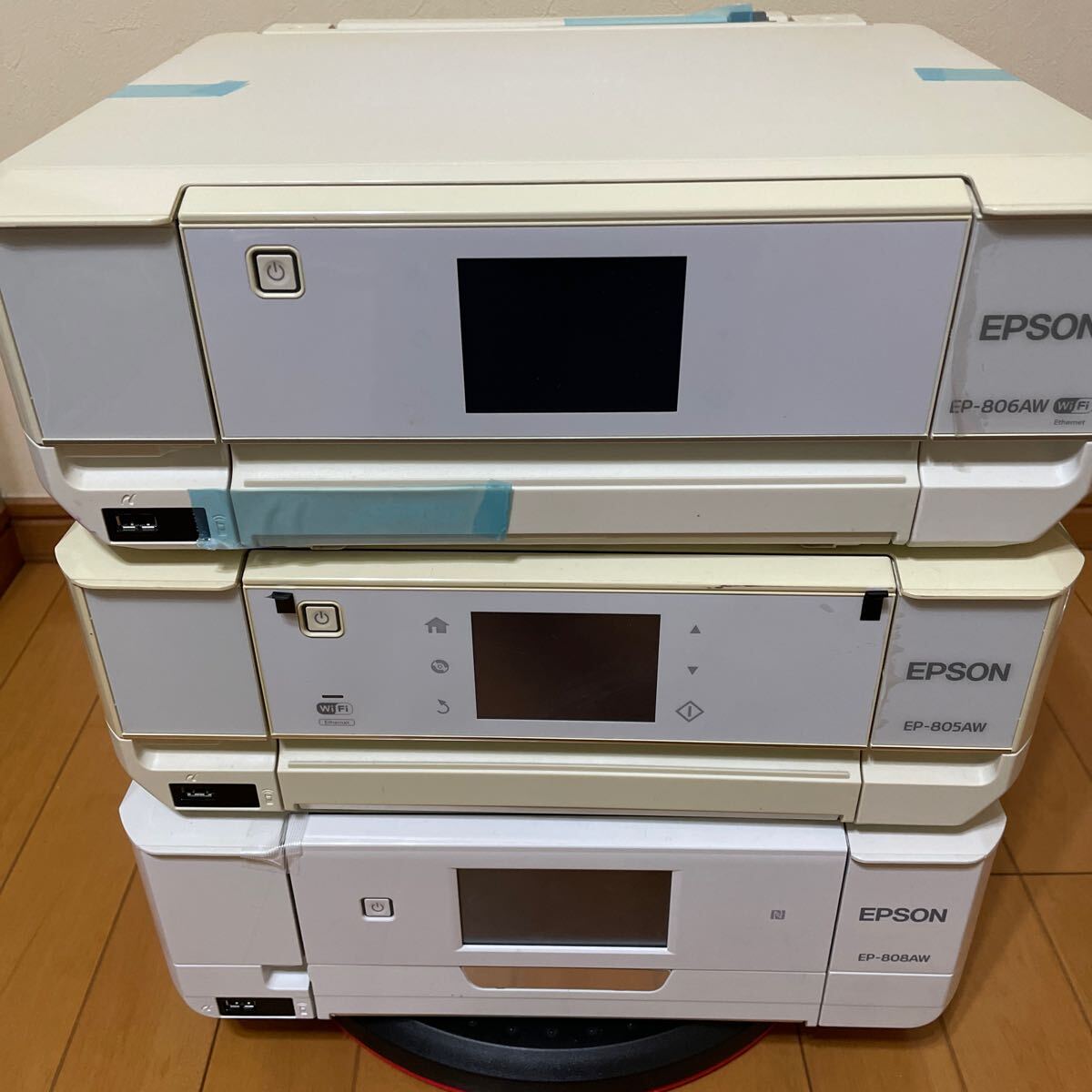 EPSON プリンター 3台まとめ売り EP-879AB 805AW 808AR EP-808AW EP-805AW EP-806 3台 セット EPSON エプソン インクジェット