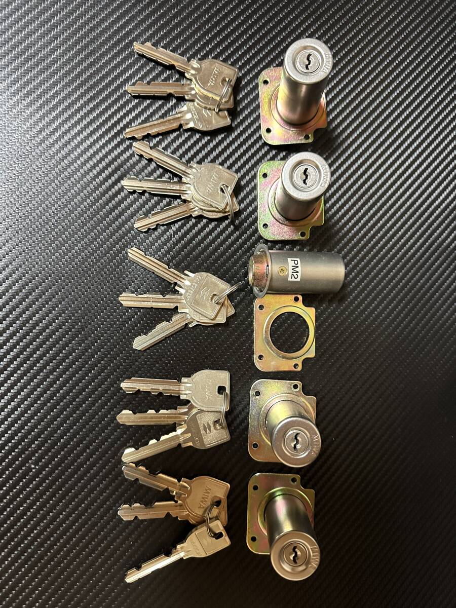 未使用品　U9/PMK 鍵3本組み　美和ロック　面付錠　鍵屋さん　不動産管理会社さん　修理業者さん　必見！！！_2