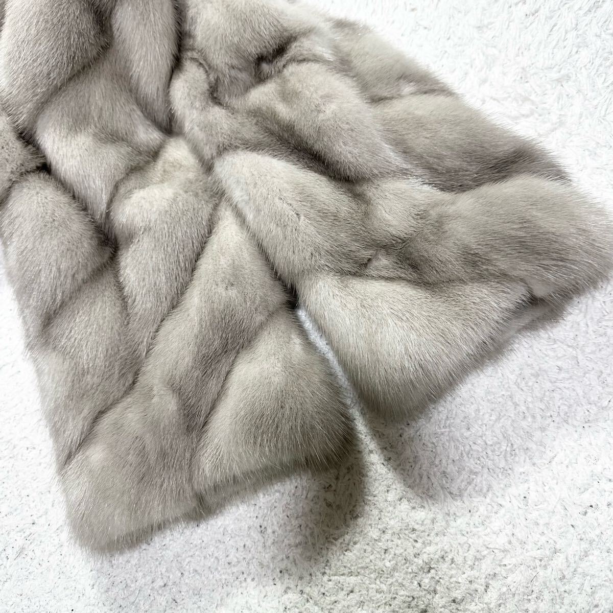 高級 美品】 サファイアミンク ハーフコート 本毛皮 MINK リアルファー