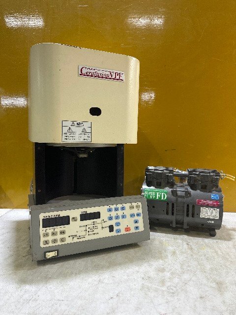 【1円スタート！】モリタ ポーセレン焼成炉 セラフュージョン VPF MS-1200 / 真空ポンプ DOP-40D 歯科技工 動作良好_1