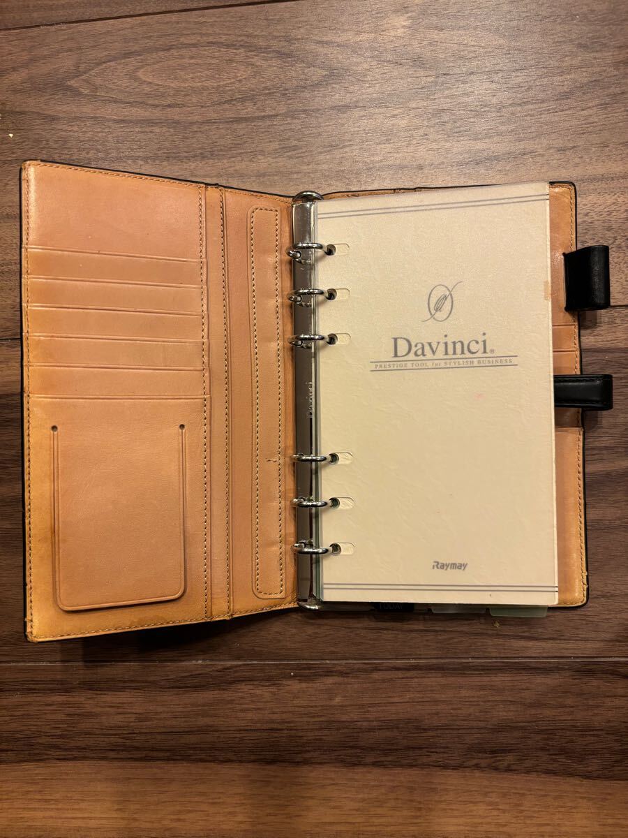 ダヴィンチ　レイメイ　聖書サイズ　ブラック　システム手帳 手帳カバー リング_4