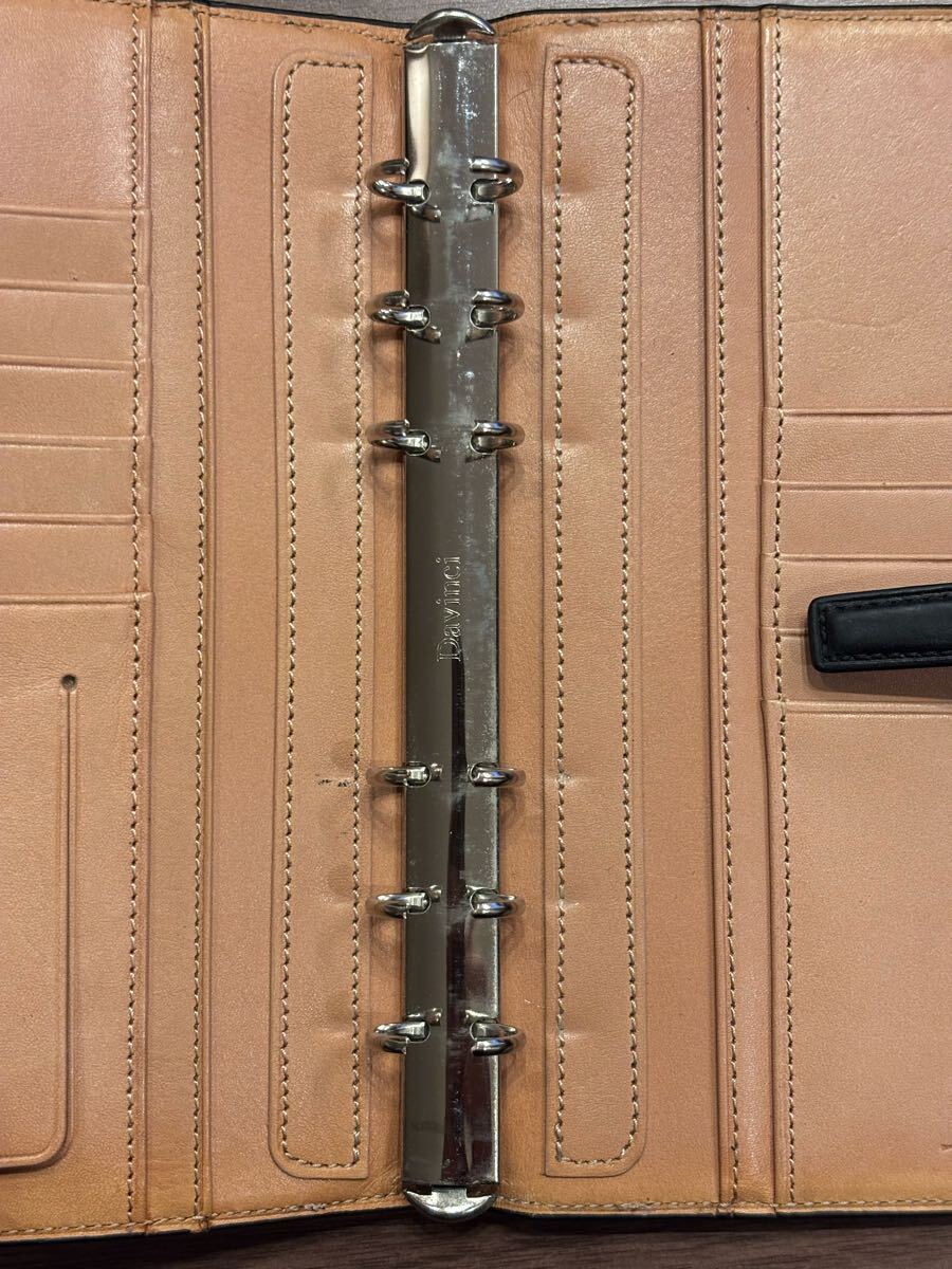 ダヴィンチ　レイメイ　聖書サイズ　ブラック　システム手帳 手帳カバー リング_8