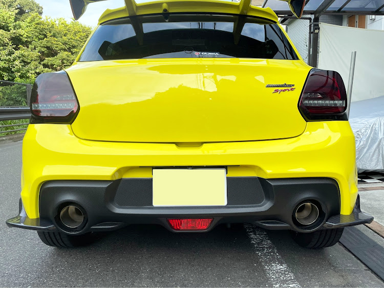 ★SUZUKI スイフト スポーツ 4代目 ZC33S カーボン リヤアンダースポイラー GD型 2017/09-現行《左右ワンセット》《貼付タイプ》☆._4