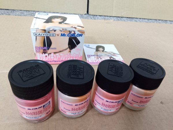 GSIクレオス Mr.HOBBY ミスターホビー 美少女フィギュファ フレッシュ 合成樹脂塗料 Mr.カラー 4色セット A-14_1