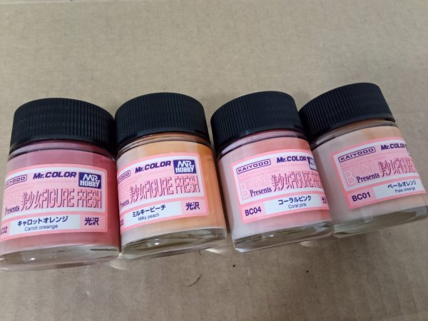 GSIクレオス Mr.HOBBY ミスターホビー 美少女フィギュファ フレッシュ 合成樹脂塗料 Mr.カラー 4色セット A-14_2